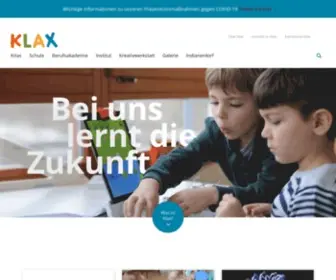 Klax.de(Kita, Schule und Ausbildung bei Klax | Bildungsangebote für Kinder, Jugendliche und Familien) Screenshot