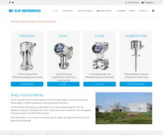 Klay-Instruments.com(Manufacturer of instrumentation for the process industry) Screenshot