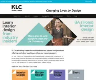 KLC.co.uk(KLC School of Design) Screenshot