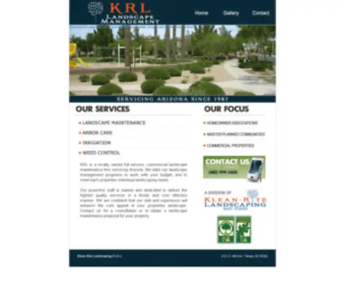 Kleanritelandscaping.com(KRL Landscape Management) Screenshot