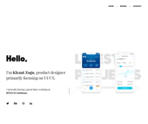 Kleanti.com(Product designer portfolio) Screenshot