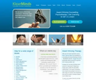 Klearminds.com(Counselling in London) Screenshot