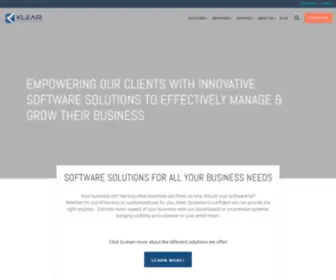 Klearsystems.com(ERP Provider) Screenshot