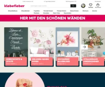 Klebefieber.de(Hochwertige Wanddeko und tolle Wohnideen) Screenshot