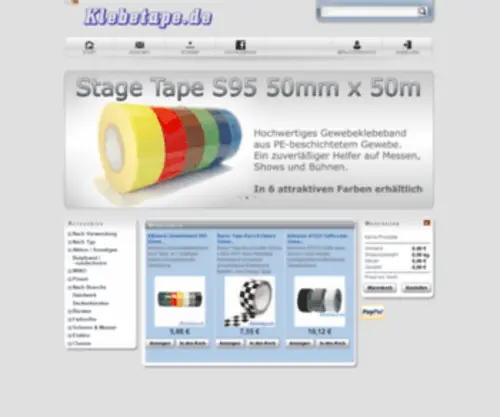 Klebetape.de(Online) Screenshot
