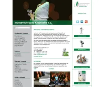 Klebstoffe.com(Seit mehr als 70 Jahren vertritt der Industrieverband Klebstoffe die technischen und wirtschafts) Screenshot