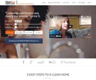 Kleenbathrooms.com(HOME AND APARTMENT CLEANING BY KLEEN BATHROOMS) Screenshot