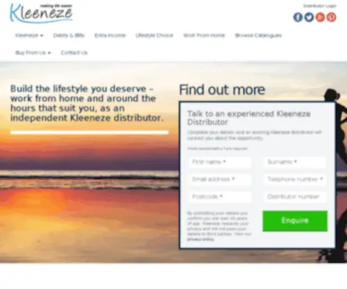 Kleeneze.net(Microsoft Azure Web App) Screenshot