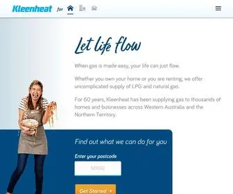 Kleenheat.com.au(The truly local name in energy across WA & NT) Screenshot