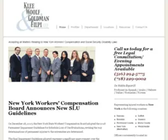 Kleewoolflaw.com(New York Workers Compensation Lawyers) Screenshot