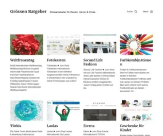 Kleidergroessen.info(Grössentabellen) Screenshot