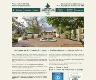 Kleinboschlodge.co.za(Stellenbosch Guest House Accommodation at Kleinbosch Lodge) Screenshot