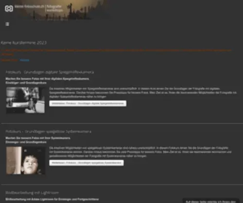 Kleine-Fotoschule.ch(Entdecken Sie die faszinierende Welt der Fotografie) Screenshot