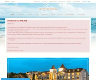 Kleine-Strandburg-Zinnowitz.de(Hotel Kleine Strandburg Zinnowitz auf Usedom) Screenshot