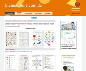 Kleineschule.com.de(Online lernen) Screenshot