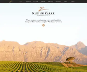 Kleinezalze.co.za(Kleine Zalze Wines) Screenshot