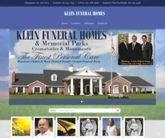 Kleinfuneralhome.com(Klein Funeral Homes and Memorial Parks) Screenshot