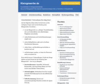Kleingewerbe.de(Kleingewerbe gründen) Screenshot