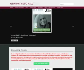 Kleinhansbuffalo.org(Kleinhans Music Hall) Screenshot