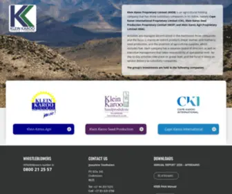 Kleinkaroo.com(Klein Karoo International Ltd) Screenshot