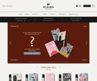 Kleinsperfumery.com.au(Perfume Melbourne) Screenshot