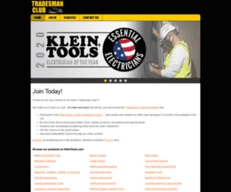 Kleintradesmanclub.com(Klein Tradesman Club) Screenshot