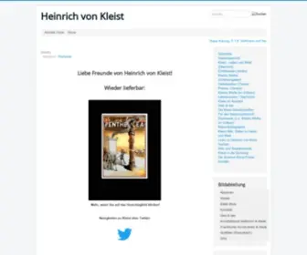 Kleist.org(Heinrich von Kleist (1777) Screenshot