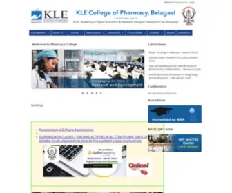 Klepharm.edu(KLE College of Pharmacy) Screenshot