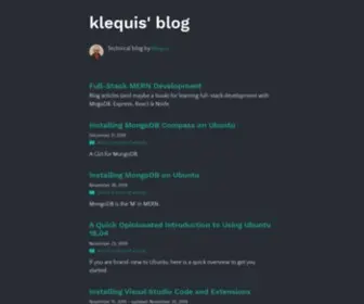 Klequis.io(Klequis' blog) Screenshot