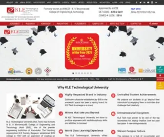 Kletech.ac.in(KLE Technological University (KLE Tech)) Screenshot