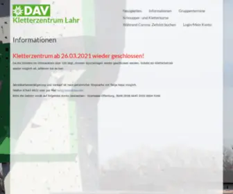 Kletterzentrum-Lahr.de(DAV Kletterzentrum) Screenshot