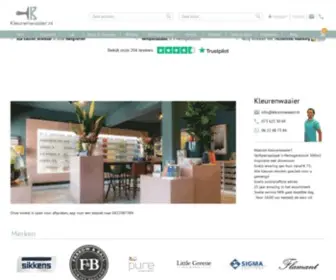 Kleurenwaaier.nl(Heeft een prachtige showroom met levensgrote kleurendisplays van de mooiste Engelse verven) Screenshot