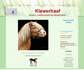 Klewerhaaf.com(Und Ausbildungsstall in Langeln) Screenshot
