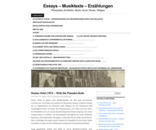 Klheitmann.com(Philosophie, Architektur, Musik, Kunst, Reisen, Religion) Screenshot