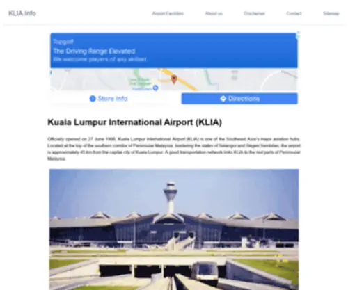 Klia.info(Kuala Lumpur International Airport (KLIA)) Screenshot