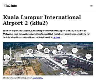 Klia2.info(Kuala Lumpur International Airport 2 (klia2)) Screenshot