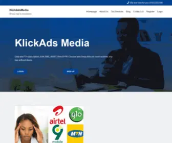 Klickadsmedia.com.ng(On your way to convenience) Screenshot