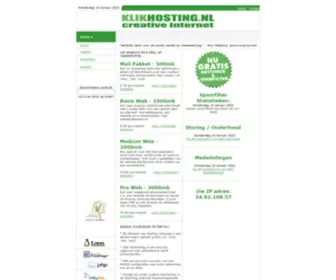 Klikhosting.nl(Welkom bij) Screenshot