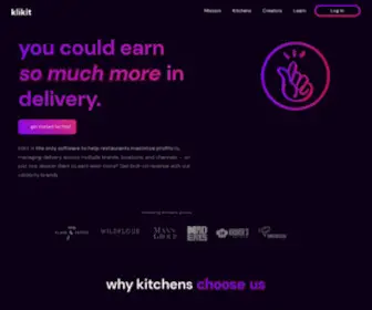 Klikit.io(Maximize your kitchen's food delivery profits) Screenshot