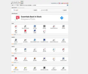 KlikKlik.com(The startpage with icons) Screenshot
