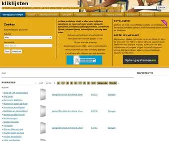 Kliklijsten.info(Startpagina kliklijsten) Screenshot
