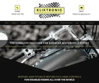 Kliktronic.co.uk(Motorcycle Customisation For The Disabled Worldwide) Screenshot