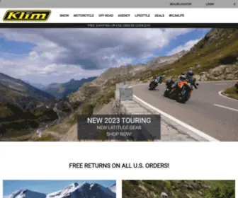 Klim.com(Klim technical riding gear) Screenshot