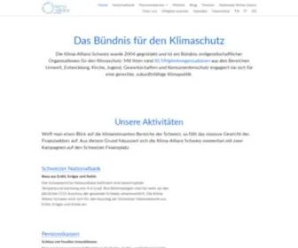 Klima-Allianz.ch(Schweizweit organisieren sich über 80 Organisationen in der Klima) Screenshot