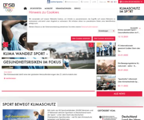 Klimaschutz-IM-Sport.de(Der Deutsche Olympische Sportbund) Screenshot