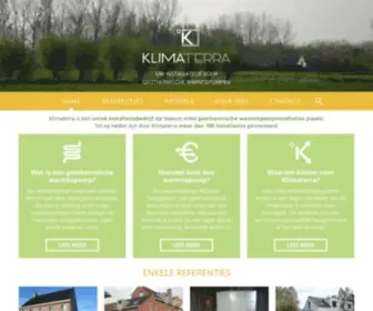 Klimaterra.be(Uw installateur voor geothermische warmtepompen) Screenshot