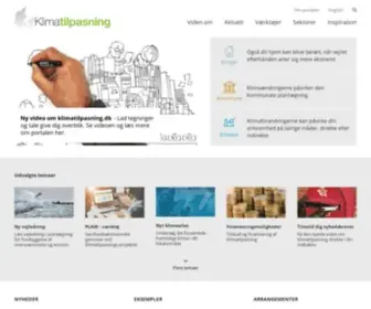 Klimatilpasning.dk(Råd og vejledning om klimatilpasning) Screenshot