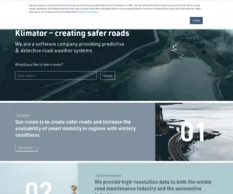 Klimator.se(Advanced Road Weather Software Company) Screenshot