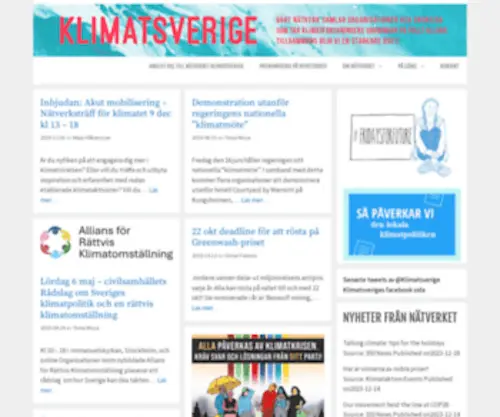 Klimatsverige.se(Ett nätverk för klimatet) Screenshot