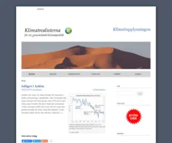 Klimatupplysningen.se(För en genomtänkt klimatpolitik) Screenshot